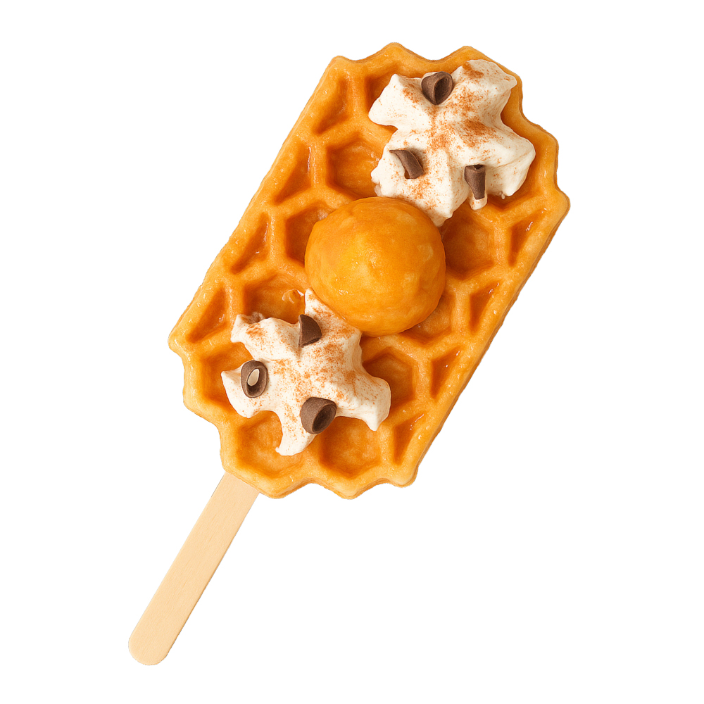 Apple Cinnamon Mochi Waffle Stick